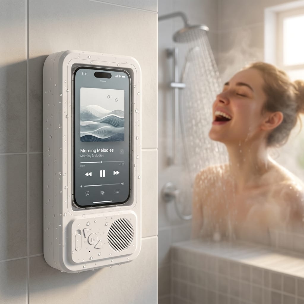 Support Douche Étanche Bluetooth