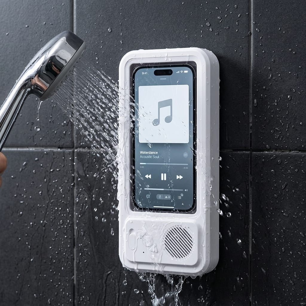 Support Douche Étanche Bluetooth