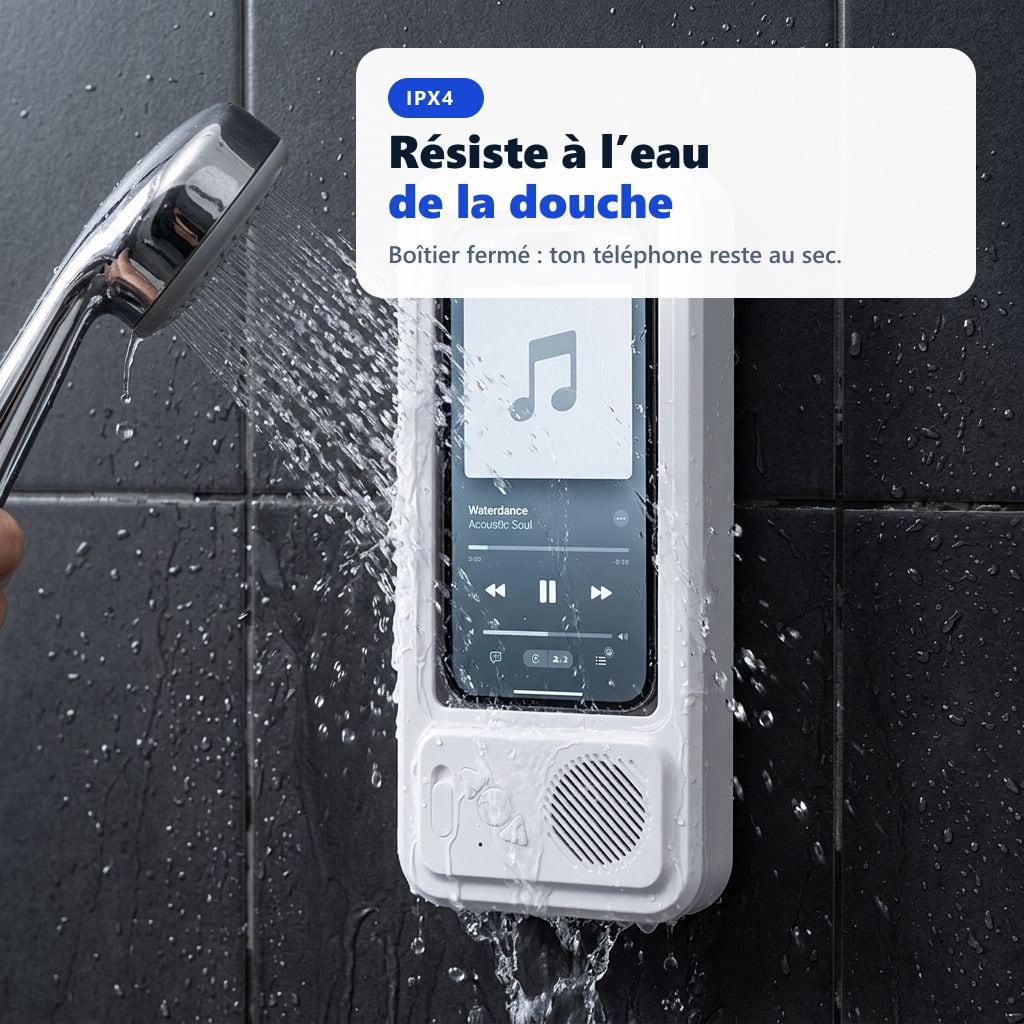 Support Douche Étanche Bluetooth