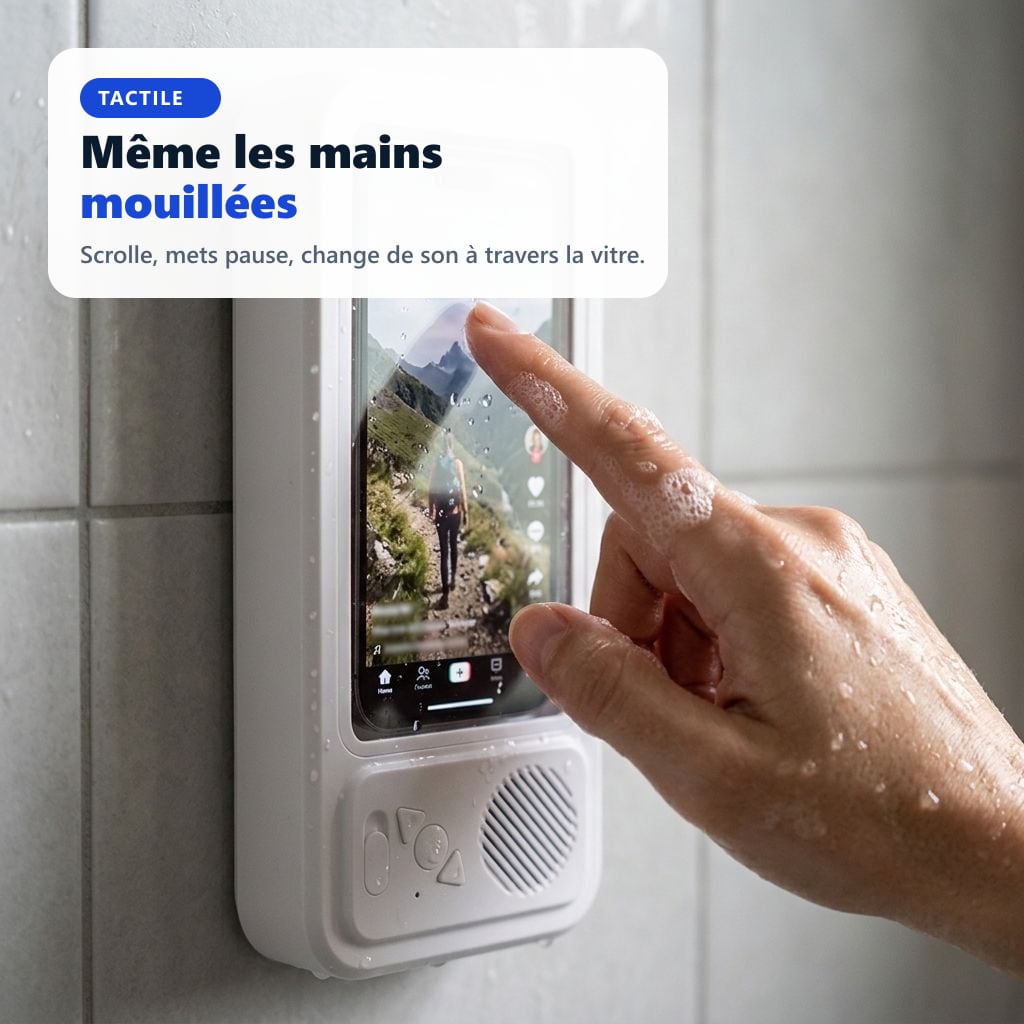 Support Douche Étanche Bluetooth