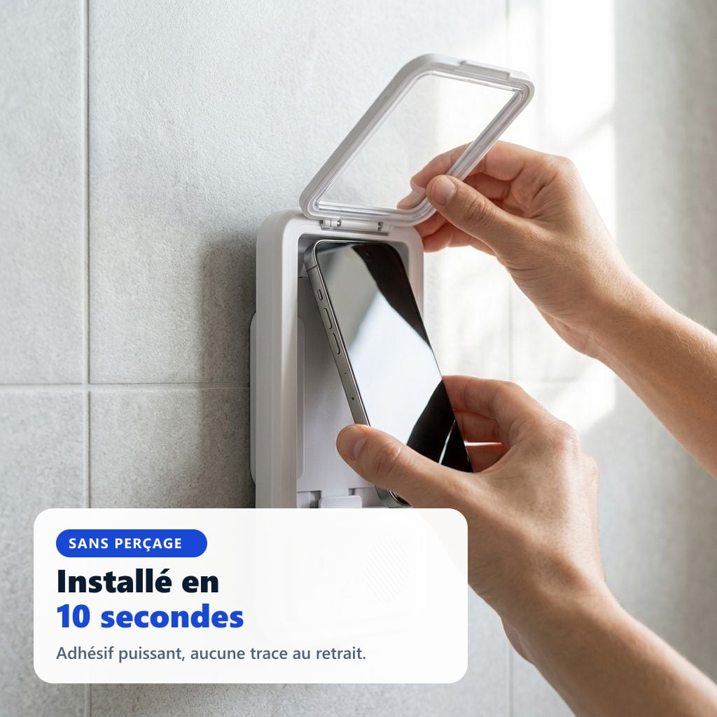 Support Douche Étanche Bluetooth