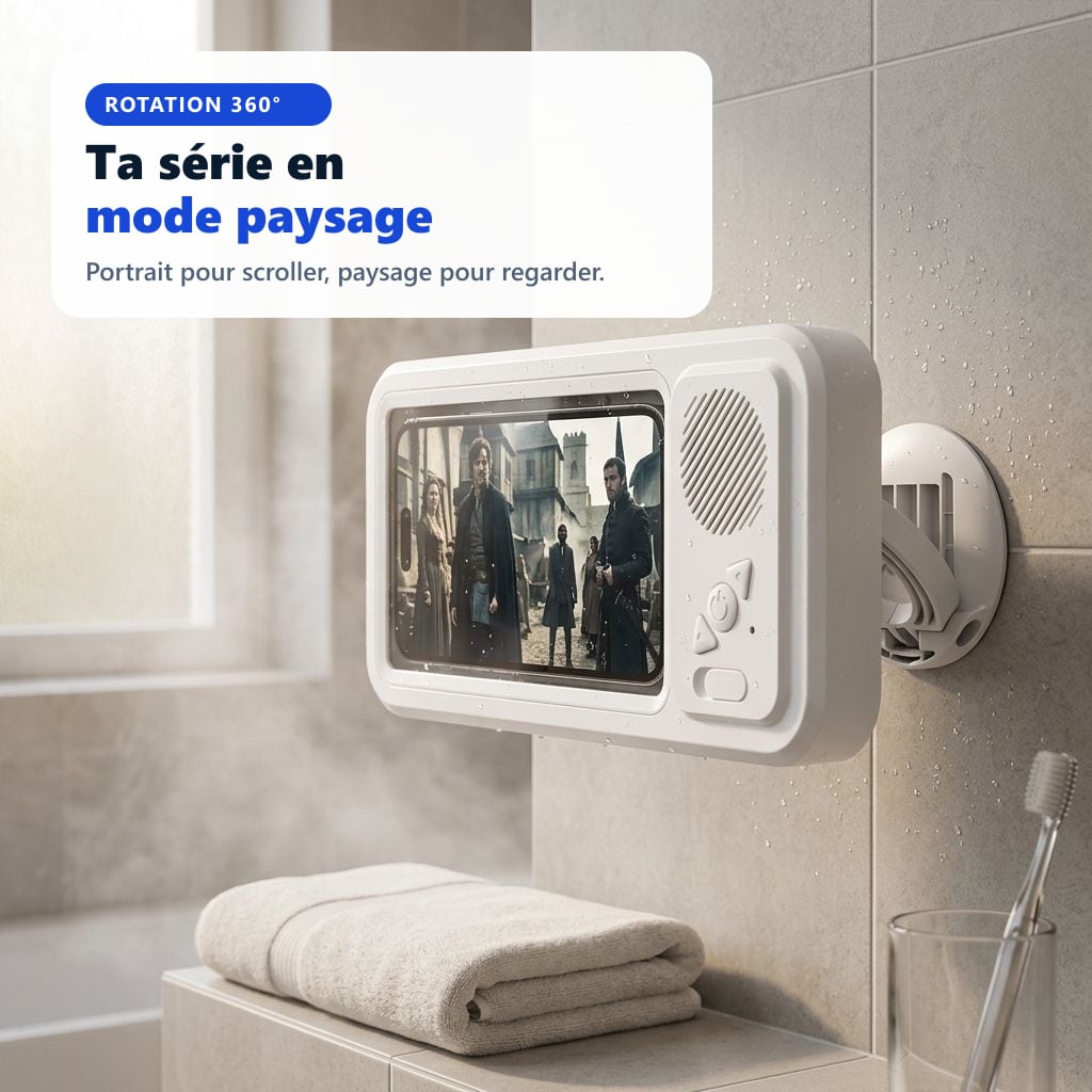 Support Douche Étanche Bluetooth