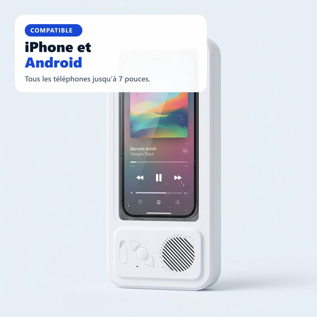 Support Douche Étanche Bluetooth